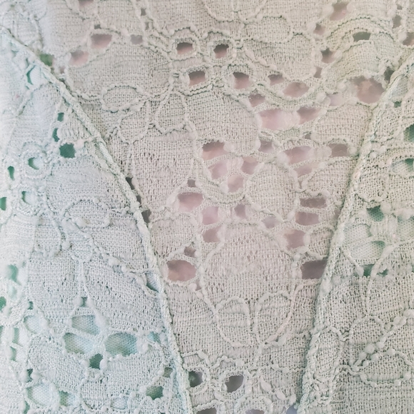 3/4 Sleeve Lacy Going Out Dress - Mint - Picture 3 of 4